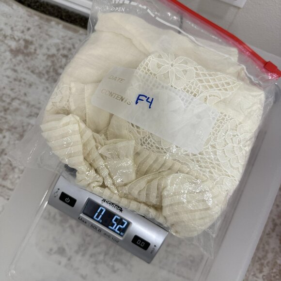 Sundance Once Upon A Dream Blouse Womens Large Ivory Long Sleeve Lace Victorian - Picture 8 of 8